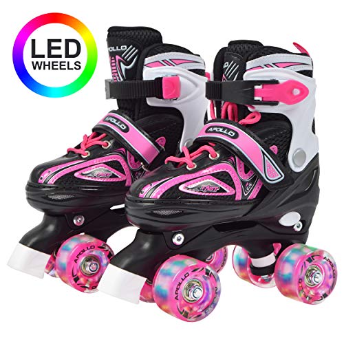 Apollo-Super-Quad-X-Pro-Patins--roulettes-LED-pour-Enfants-et-Adolescents-idal-pour-Les-dbutants-Patins--roulettes-Confortables-pour-Les-Filles-et-Les-garons-0