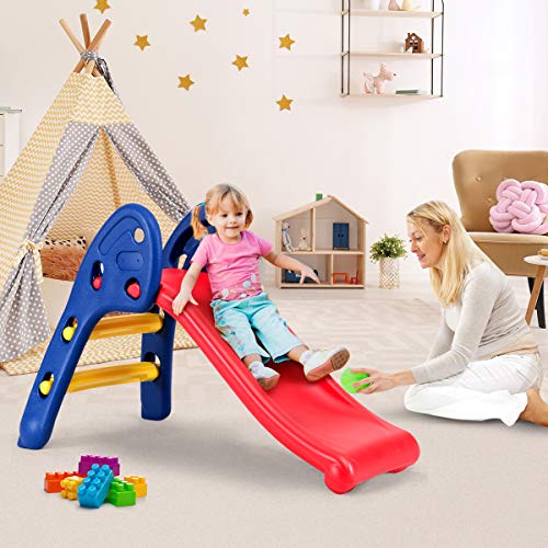Costway-Toboggan-Pliant-avec-Forte-Capacit-de-Charge-Toboggan-Compact-et-Lger-Installation-sans-Outil-pour-LIntrieur-et-LExtrieur-Idal-pour-Enfant-de-3-8-Ans-0-2