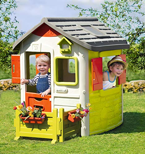 Smoby-810904-Accessoire-Maison-No-Jura-Lodge-Espace-Jardin-2-Barrires-2-Jardinires-0-0