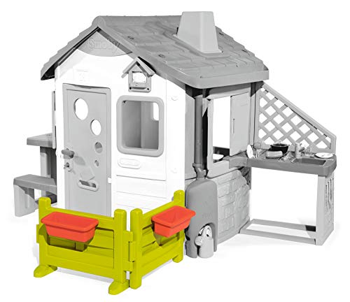 Smoby-810904-Accessoire-Maison-No-Jura-Lodge-Espace-Jardin-2-Barrires-2-Jardinires-0