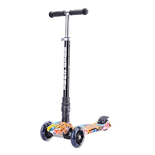 BOLDCUBE-Enfants-Trottinette--3-Roues-Idale-pour-Les-Enfants-de-5-Ans-et-Plus-Pliable-et-Poignes-Rglables-avec-Roues--Del-Lumineuses-Cadeaux-pour-Enfants-Anniversaire-et-Nol-0-0