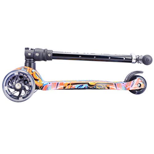 BOLDCUBE-Enfants-Trottinette--3-Roues-Idale-pour-Les-Enfants-de-5-Ans-et-Plus-Pliable-et-Poignes-Rglables-avec-Roues--Del-Lumineuses-Cadeaux-pour-Enfants-Anniversaire-et-Nol-0-1