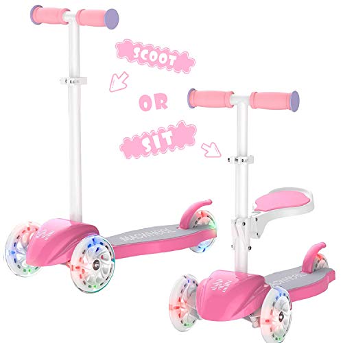 Macwheel-Trottinette-Enfant--3-Roues-avec-Sige-Pliable-Amovible-Roues-Lumineuses--LED-Clignotantes-Trotteur-Enfant-Rglable-en-Hauteur-pour-Filles-et-Garons-0