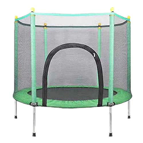 Intrieur-Jardin-Extrieur-Enfants-Trampolines-3-12-Ans-Trampoline-Enfant-avec-Enclosure-Net-Tapis-De-Saut-Et-La-Scurit-Rembourrage-Cover-Printemps-Meilleure-Bounce-Bounce-Basketball-JumpBleu-0