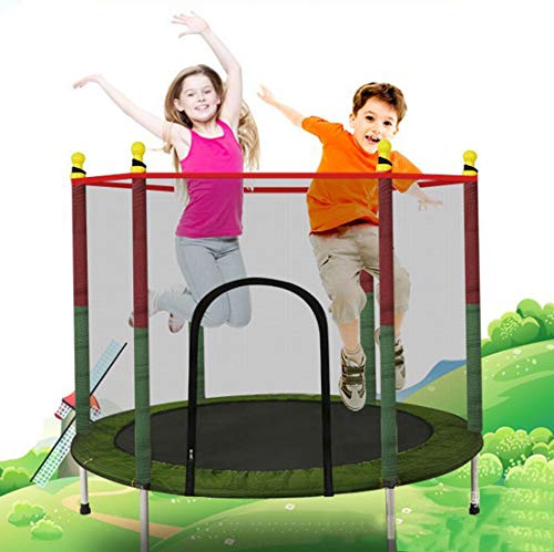 Intrieur-Jardin-Extrieur-Enfants-Trampolines-3-12-Ans-Trampoline-Enfant-avec-Enclosure-Net-Tapis-De-Saut-Et-La-Scurit-Rembourrage-Cover-Printemps-Meilleure-Bounce-Bounce-Basketball-JumpRouge-0