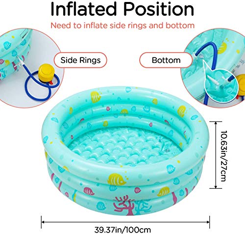 Ucradle-Piscine-Gonflable-Baignoire-Gonflable-Ronde-Piscine-Pataugeoire-Gonflable-pour-Enfants-Intrieur-et-Exterieur-0-2