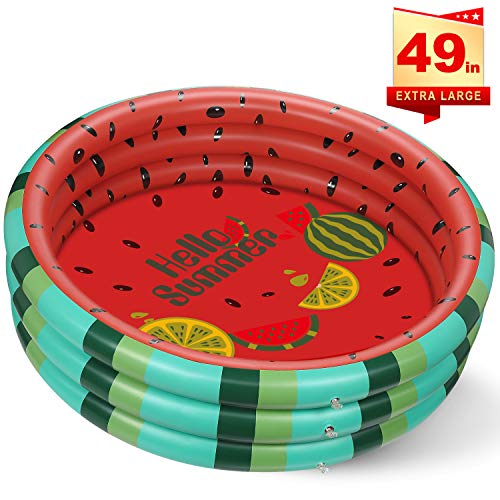 lenbest-Piscine-Gonflable-pour-Enfants-trs-Grande-Piscine-pour-bb-Summer-Watermelon-Kids-Swimming-Pools-to-Replace-Backyard-Pool-Gonflable-Water-Pool-for-Kids-Indoor-Outdoor-49x12-0