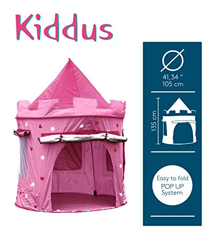 Cabane-enfant-Maison-pour-Fille-Chateau-DE-Princesse-Jardin-ou-intrieur-Tente-de-Jeu-Jouet-Pop-Up-Rose-0-0