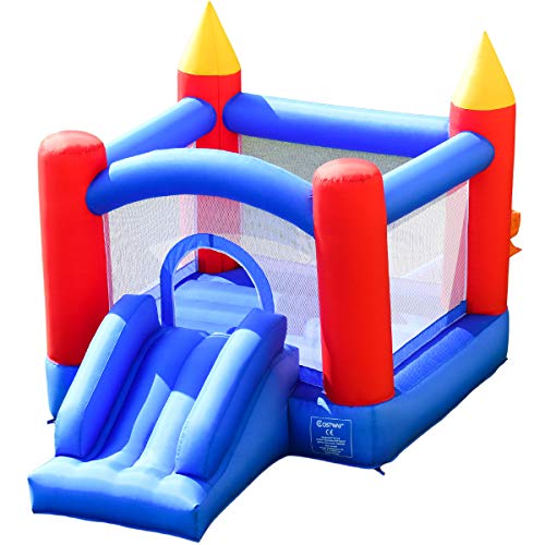 Costway-Chteau-Gonflable-pour-Enfants-avec-Zone-de-Saut-Murs-en-Maille-des-4-Cts-300x200x200CM-pour-3-Enfants-3-Ans-Capacit-Max-50KG-Souffleur-Non-Inclus-0