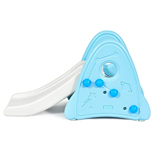 GOPLUS-Toboggan-en-Forme-de-Fuse-pour-Enfant-6-Mois--8-Ans-en-Plastique-Aire-de-Jeux-dIntrieur-et-dExtrieur-pour-Grimper-et-Glisser-Stable-1215-x485x675CM-Jusqu-20KG-0-0