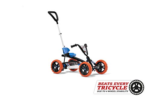 BERG-Karting-Buzzy-2in1-Nitro-Aves-Une-Barre-de-Pousse-Kart--Pdales-Go-Kart-Sige-Rglable-Pneus-EVA-Kart--pdales-pour-Enfant-Vlo-et-vhicule-pour-Enfants-2-5-Ans-Blue-0