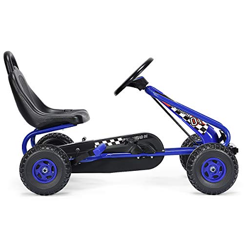 DREAMADE-Kart--Pdale-EnfantGo-Kart-dExtrieur-avec-Charge-Maximale-30KGSige-RglableFreinEmbrayage4-Roues-pour-3-5-Ans-EnfantsFillesGarons-0-0