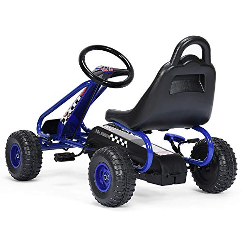 DREAMADE-Kart--Pdale-EnfantGo-Kart-dExtrieur-avec-Charge-Maximale-30KGSige-RglableFreinEmbrayage4-Roues-pour-3-5-Ans-EnfantsFillesGarons-0-2