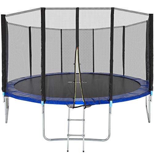 TecTake-Trampoline-de-Jardin-Extrieur-chelle-Filet-de-Scurit-Set-Enfants-Adultes-TV-Rheinland-GS-Certification-Diverses-Tailles--427-cm-0