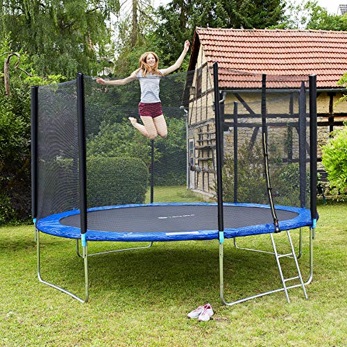 TecTake-Trampoline-de-Jardin-Extrieur-chelle-Filet-de-Scurit-Set-Enfants-Adultes-TV-Rheinland-GS-Certification-Diverses-Tailles--366-cm-0-2