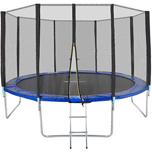 TecTake-Trampoline-de-Jardin-Extrieur-chelle-Filet-de-Scurit-Set-Enfants-Adultes-TV-Rheinland-GS-Certification-Diverses-Tailles--366-cm-0