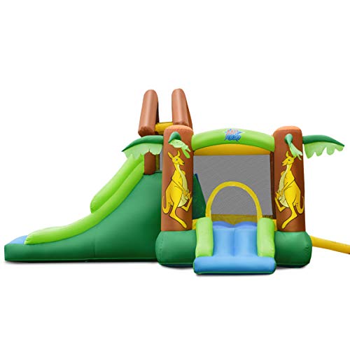 DREAMADE-Chteau-Gonflable-pour-Enfants-Aire-de-Jeux-Gonflable-avec-Toboggan-Piscine-Trampoline-Accessoires-Riches-Motif-de-Kangourou-pour-Enfants-de-3--10-Ans-0-2