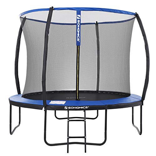 SONGMICS-Trampoline-extrieur-quipement-Jardin-avec-chelle-Filet-de-Protection-Poteaux-recouverts-Scurit-teste-par-TV-Rheinland-0