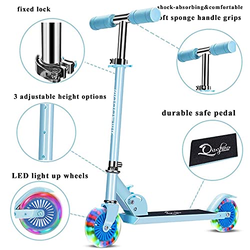 Ccfoud-Trottinette-2-Roues-pour-Enfant-Guidon-Ajustable-sur-3-Niveaux-Roues-Lumineuses--LED-avec-quipement-de-Protection-Ds-6-Ans-0-0