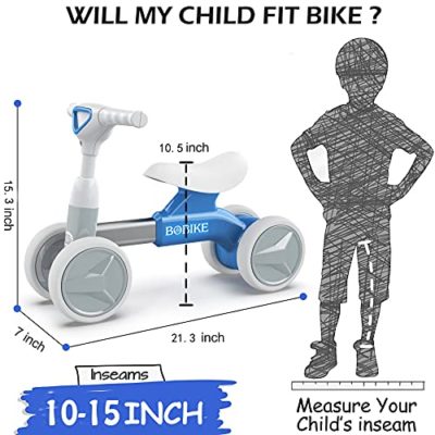Itslife – Draisienne Bébé Ultra-légère – 1,5 à 4 Ans – Sans Pédale – Selle Et Guidon Réglables – Cadeau Garçon Fille