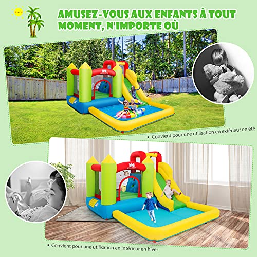 GOPLUS-Chteau-Gonflable-en-Tissu-dOxford-Impermable-et-Durable-avec-Toboggan-et-Mur-dEscaladeAire-de-Jeux-Gonflable-avec-Divertissements-Multiples-pour-Enfants-3--10-AnsPompe-Air-Non-Incluse-0-0