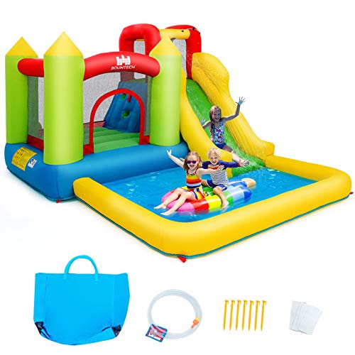 GOPLUS-Chteau-Gonflable-en-Tissu-dOxford-Impermable-et-Durable-avec-Toboggan-et-Mur-dEscaladeAire-de-Jeux-Gonflable-avec-Divertissements-Multiples-pour-Enfants-3--10-AnsPompe-Air-Non-Incluse-0