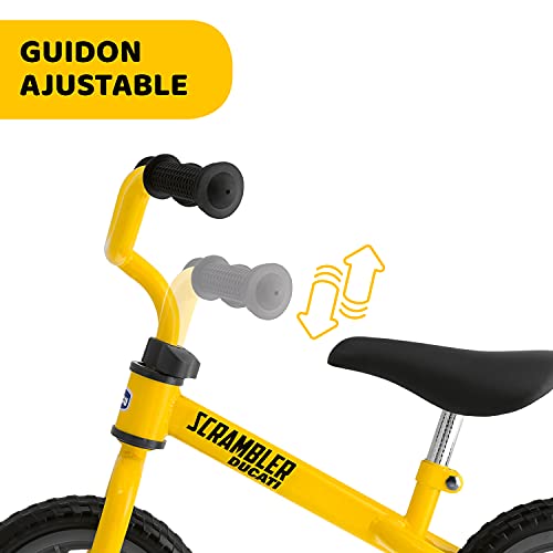 Chicco-Ducati-Scrambler-Draisienne-pour-Bbs-et-Enfants-Vlo-Sans-Pdales-Sige-et-Guidon-Rglables-Maximum-25-Kg-Jouets-pour-Enfants-de-2--5-ans-Jaune-0-2