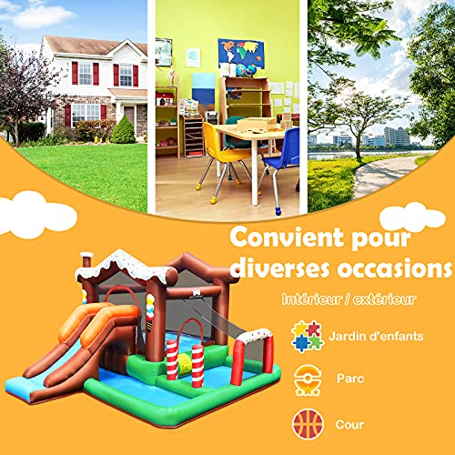 GOPLUS-Chteau-Gonflable-en-Forme-de-Bche-de-Noel-avec-Toboggan-Zone-de-Saut-Kit-de-Rparation-Aire-de-Jeu-Gonflable-Intrieur-avec-Sac-de-Rangement-pour-2-Enfants-Souffleur-Non-Inclus-0-0