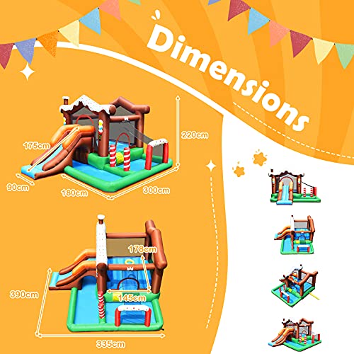 GOPLUS-Chteau-Gonflable-en-Forme-de-Bche-de-Noel-avec-Toboggan-Zone-de-Saut-Kit-de-Rparation-Aire-de-Jeu-Gonflable-Intrieur-avec-Sac-de-Rangement-pour-2-Enfants-Souffleur-Non-Inclus-0-2
