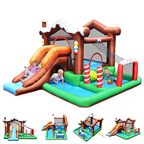 GOPLUS-Chteau-Gonflable-en-Forme-de-Bche-de-Noel-avec-Toboggan-Zone-de-Saut-Kit-de-Rparation-Aire-de-Jeu-Gonflable-Intrieur-avec-Sac-de-Rangement-pour-2-Enfants-Souffleur-Non-Inclus-0