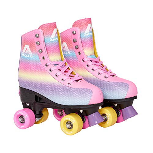 Apollo-Patins-A-roulettes-Roller-Enfant-Adolescent-et-Adulte-Roller-Femme-et-Homme--4-Roues-Roller-Classique-3-Tailles-Rglables-du-31-au-42-0
