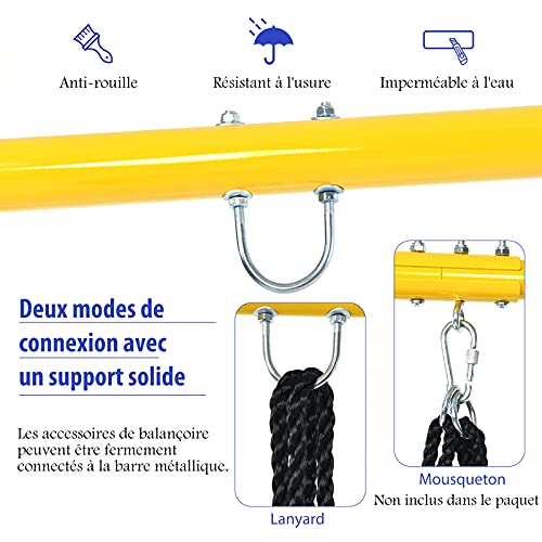 COSTWAY-Portique-de-Balanoire-en-Mtal-Portique-en-Forme-de-A-avec-Piquets-dancrage-et-Deux-Mthodes-de-Fixation-pour-Supporter-Jusqu-250KG-pour-Intrieur-et-Extrieur-sans-Balanoire-0-1