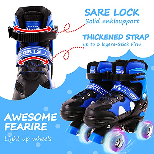 Ceestyle-Patin-a-Roulette-Garon-Roller-Enfant-4-Roues-avec-Lumineuses-Patins--roulettes-Rglables-Respirant-Protection-Complte-pour-Enfants-Dbutants-S-M27-37-0-1