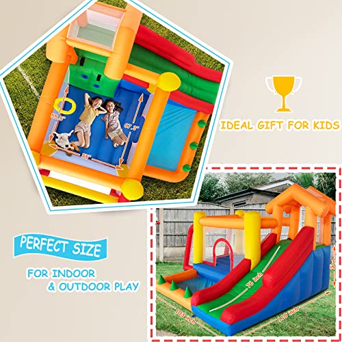 Ballsea-Chateau-Gonflable-avec-souffleur-Chateau-Gonflable-Enfant-Exterieur-Chateau-Gonflable-Interieur-Oui-Meilleurs-Cadeaux-pour-Les-ftes-danniversaire-des-Enfants-343-x-280-x-203-cm-0-2