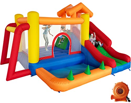 Ballsea-Chateau-Gonflable-avec-souffleur-Chateau-Gonflable-Enfant-Exterieur-Chateau-Gonflable-Interieur-Oui-Meilleurs-Cadeaux-pour-Les-ftes-danniversaire-des-Enfants-343-x-280-x-203-cm-0