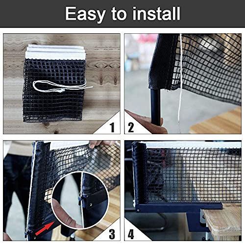 Filet De Tennis De Table Pliable Et Portable - Filet De Remplacement Imperméable En Polyester Haute Densité - Parfait Pour Entraînement, Compétition, Extérieur Ou Famille