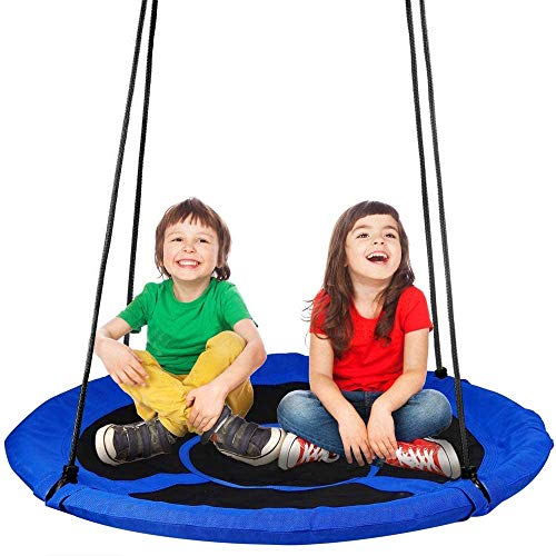 YOLEO-Grande-balanoire-Ronde-pour-EnfantBalanoire-Nid-dOiseau-Diamtre-100-cm--Suspendre-Ajustable-pour-Enfant-Adulte-Jardin-Extrieur-Poids-max150-kg-0