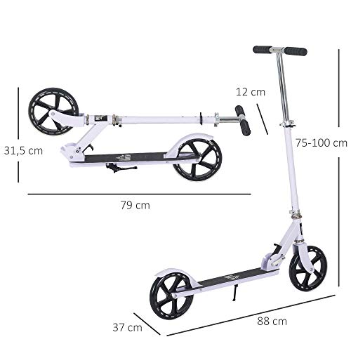HOMCOM-Trottinette-Pliable-Hauteur-Guidon-rglable-sur-4-Niveaux-systme-de-freinage-arrire-dim-88L-x-37l-x-75-100H-cm-0-1