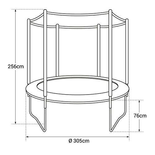 Happy-Garden-Pack-Premium-Trampoline-de-Jardin-Rond-pour-Enfants-305cm-rversible-ADELADE-Filet-chelle-bche-et-kit-dancrage-Montage-Facile-0-2