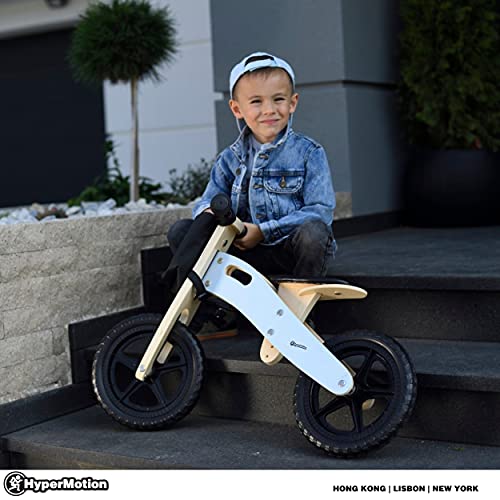 HyperMotion-Draisienne-en-Bois-pour-Enfants--partir-de-25-Ans-avec-sige-rglable-Roue-dapprentissage-en-Bois-Lgre-de-22-kg-Roues-de-12-Jusqu-35-kg-0-0