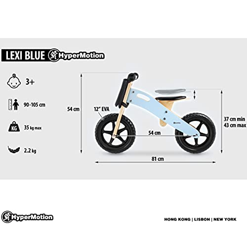 HyperMotion-Draisienne-en-Bois-pour-Enfants--partir-de-25-Ans-avec-sige-rglable-Roue-dapprentissage-en-Bois-Lgre-de-22-kg-Roues-de-12-Jusqu-35-kg-0-2