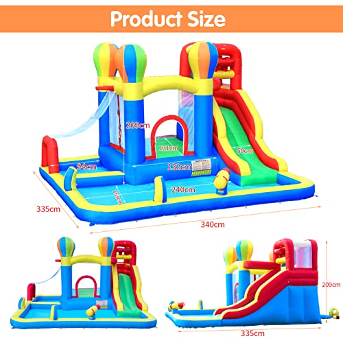 Baralir-Chteau-Gonflable-avec-Ventilateur-Parc-Aquatique-Toboggan-SecAquatique-343x338x202-cm-Chteau-Gonflable-intrieurextrieur-Meilleur-Cadeau-de-Vacancesdanniversaire-pour-Les-Enfants-0-0