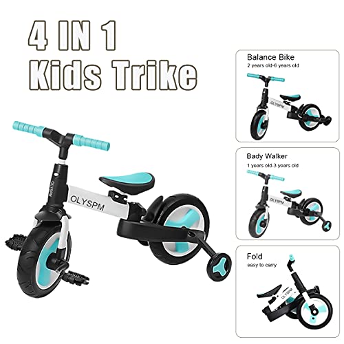 OLYSPM-4-en-1-Tricycle-Vlo-Enfant-Tricycle-Vlo-Draisienneavec-PutterCorps-agrandiTricycle-Pliable-EnfantTricycle-pour-Bb-1-6-Ans-Vlo-sans-Pdale-0-0