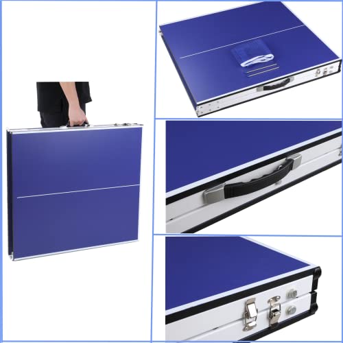 Table-de-Ping-Pong-Exterieur-Pliable-150-x-68-x-67-cm-Mini-Tennis-de-Table-avec-Filet-Hauteur-Rglable-pour-Extrieur-et-Intrieur-0-0