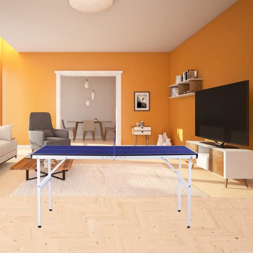 Table-de-Ping-Pong-Exterieur-Pliable-150-x-68-x-67-cm-Mini-Tennis-de-Table-avec-Filet-Hauteur-Rglable-pour-Extrieur-et-Intrieur-0-2