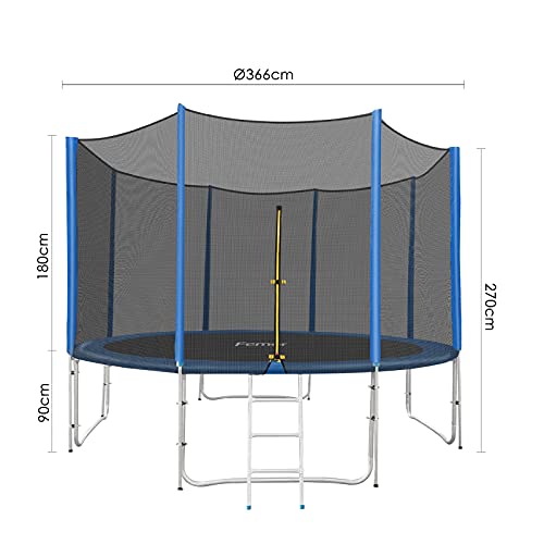 Trampoline--366305244-cm-Trampoline-dExtrieur-Enfant-avec-Certifi-TV-GS-Trampoline-de-Jardin-avec-Filet-de-Scurit-chelle-Coussin-de-Protection-et-Accessoires-pour-lintrieur-et-ljardin-etc-0-0