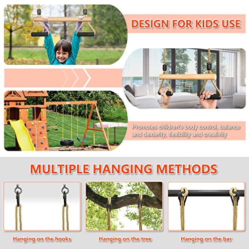 Trapze-Balanoire-Bois-Multifonction-pour-Enfants-Balanoire-Rglable-avec-Poigne-Dponge-Douce-Intrieur-Trapeze-Balancoire-pour-Enfants-Jeux-Jardin-Extrieur-jusqu-100-kg-0-2