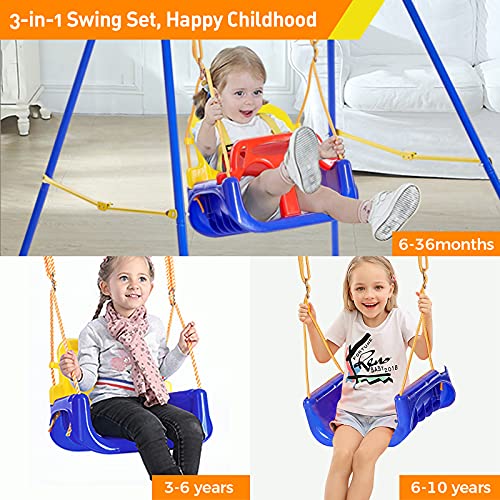 Funlio-3-en-1-balanoires-pour-enfants-4-sandbags-balanoire-pour-tout-petit-robuste-pour-arrire-balanoire--lintrieurextrieure-pliante-stand-mtal-instruction-claire-facile--assembler-0-1