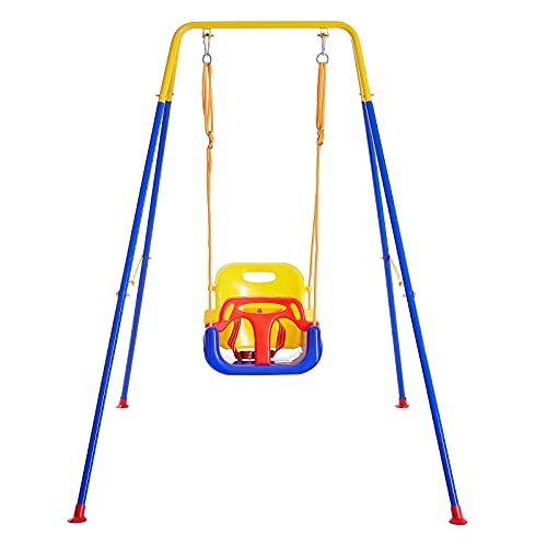 Funlio-3-en-1-balanoires-pour-enfants-4-sandbags-balanoire-pour-tout-petit-robuste-pour-arrire-balanoire--lintrieurextrieure-pliante-stand-mtal-instruction-claire-facile--assembler-0