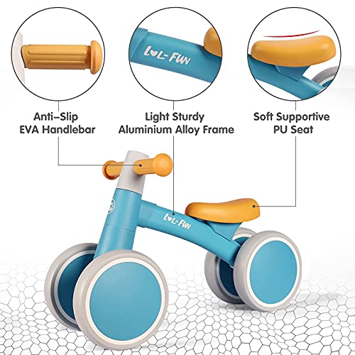 LOL-FUN-Draisienne-Bb-1-anVlo-Dquilibre-avec-4-Roues-pour-Garon-et-Fille-Premier-Cadeau-pour-Enfant-12-18-Mois-0-1